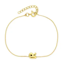 waterproof letter r armband in verguld staal - OCEANA