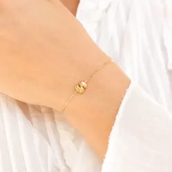 waterproof letter s armband in verguld staal - OCEANA