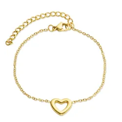 waterproof hart armband in verguld staal - OCEANA