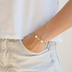 waterproof armband in verguld staal - OCEANA