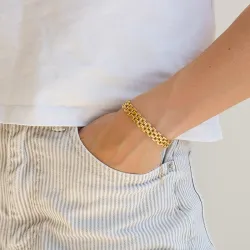 waterproof armband in verguld staal - OCEANA