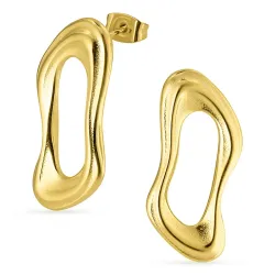 waterproof oorbellen in verguld staal - OCEANA