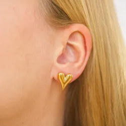 waterproof hart oorbellen in verguld staal - OCEANA