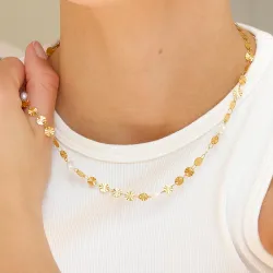 waterproof ketting in verguld staal - OCEANA