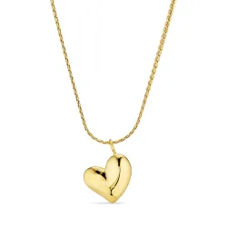 waterproof hart ketting in verguld staal - OCEANA