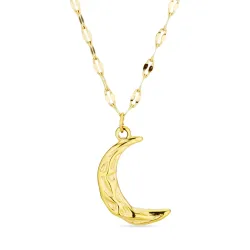 waterproof maan ketting met hanger in verguld staal - OCEANA