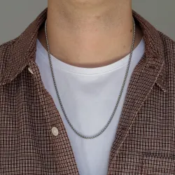 waterproof ketting in staal 60 cm x 3 mm  - OCEANA