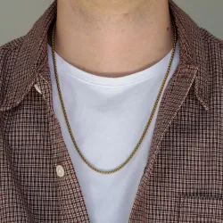 waterproof ketting in verguld staal 60 cm x 3 mm  - OCEANA