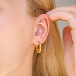 waterproof maan oorbellen in verguld staal - OCEANA
