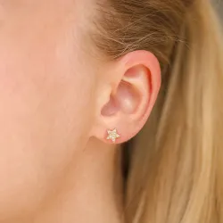 waterproof ster helix piercing in verguld staal - OCEANA