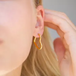 waterproof hart creool in verguld staal - OCEANA