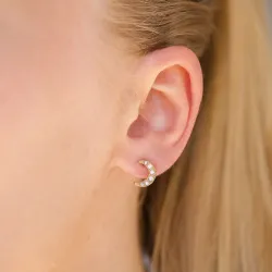 waterproof maan oorbellen in verguld staal - OCEANA