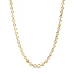 waterproof zirkoon ketting in verguld staal - OCEANA
