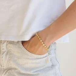 waterproof zirkoon armband in verguld staal - OCEANA