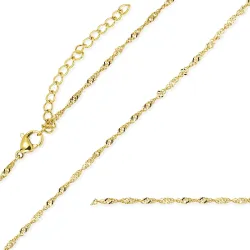 waterproof ketting in verguld staal 45 cm x 2 mm  - OCEANA