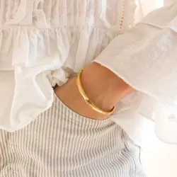 waterproof 6 mm armband in verguld staal - OCEANA