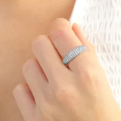 waterproof zirkoon ring in staal - OCEANA