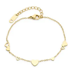 waterproof hart armband in verguld staal - OCEANA