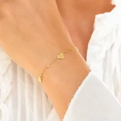 waterproof hart armband in verguld staal - OCEANA