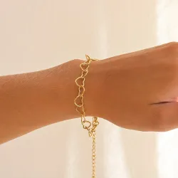 waterproof armband in verguld staal  x 7,6 mm  - OCEANA