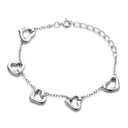 waterproof hart armband in staal 16 + 4 cm x 11,0 mm  - OCEANA