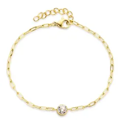 waterproof zirkoon armband in verguld staal - OCEANA