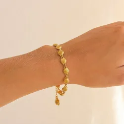 waterproof mossel armband in verguld staal - OCEANA