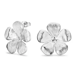 waterproof bloem oorbellen in staal - OCEANA