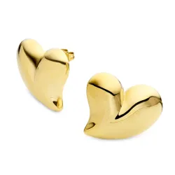 waterproof hart oorbellen in verguld staal - OCEANA