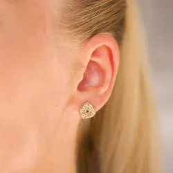 waterproof zirkoon oorbellen in verguld staal - OCEANA