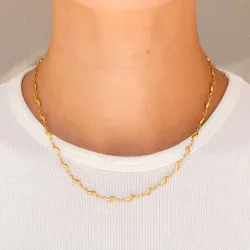 waterproof ketting in verguld staal - OCEANA