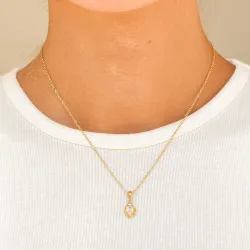 waterproof zirkoon ketting in verguld staal - OCEANA