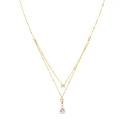 waterproof zirkoon ketting in verguld staal - OCEANA