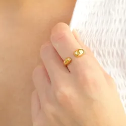 waterproof ring in verguld staal - OCEANA