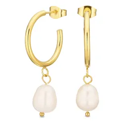 waterproof parel halfcreool in verguld staal - OCEANA