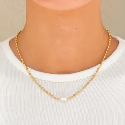 waterproof ketting in verguld staal - OCEANA