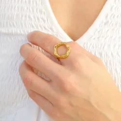 waterproof oorbellen in verguld staal - OCEANA