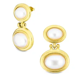 waterproof oorbellen in verguld staal - OCEANA