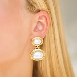 waterproof oorbellen in verguld staal - OCEANA