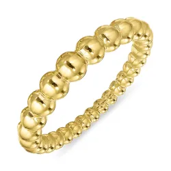 waterproof bolletje ring in verguld staal - OCEANA
