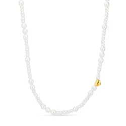 waterproof hart parel ketting met hanger in verguld staal - OCEANA