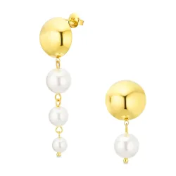 waterproof parel oorbellen in verguld staal - OCEANA