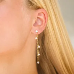 waterproof parel oorbellen in verguld staal - OCEANA