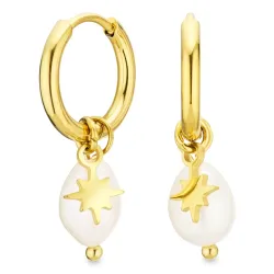 waterproof parel creool in verguld staal - OCEANA