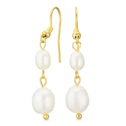 waterproof parel oorbellen in verguld staal - OCEANA