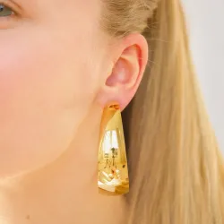 62 mm waterproof oorbellen in verguld staal - OCEANA