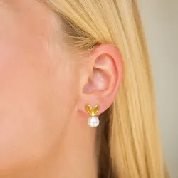 waterproof hart oorbellen in verguld staal - OCEANA