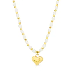 waterproof hart ketting in verguld staal - OCEANA