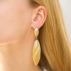 waterproof oorbellen in verguld staal - OCEANA