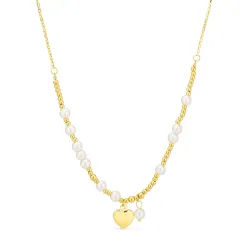 waterproof hart ketting in verguld staal - OCEANA